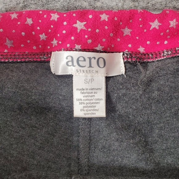 Vintage Aeropostale Sweatpants Womens Small Grey Foldover Y2K Spellout Flare 00s - Picture 8 of 9
